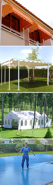Fabricaci&oacute;n, venta e instalaci&oacute;n de toldos, p&eacute;rgolas, carpas y lonas de piscinas en Sevilla.